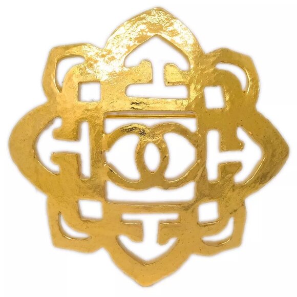 Chanel Flower Brooch Pin Gold - Picture 1 of 4